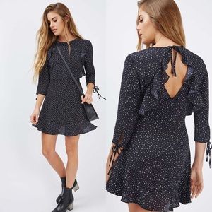 Topshop Ditsy Star Frill Tea Dress